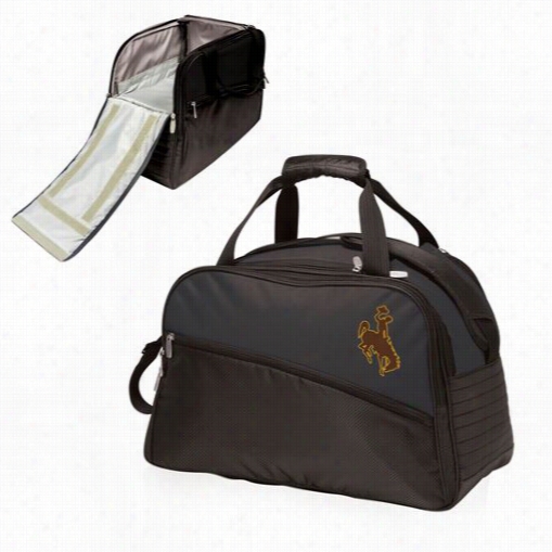 Picnic Time 671-00-175-694-0 Stratus Universiyt Of Wyoming Cowboys Di Gital Print Duffel Bag In Black