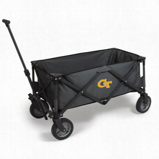 Picnic Time 739-00-679-194-0 Adventure Geor Ia Tech Yellow Jackets Digital Print Wagon In Wicked Gre/yblack