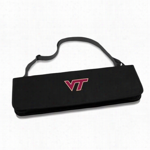 Picnic Time 747-3-175-604-0 Metro Virginia Tech Hokies Digital Print Bbq Tote In Black