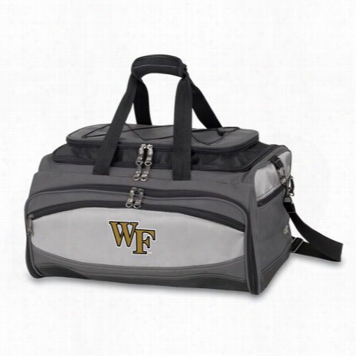 Picnic Time 7500-00-175-614-0 Buccaneer Wake Forest University Dmeon Deacons Digital Print Coooler And Barbecue Set In Black