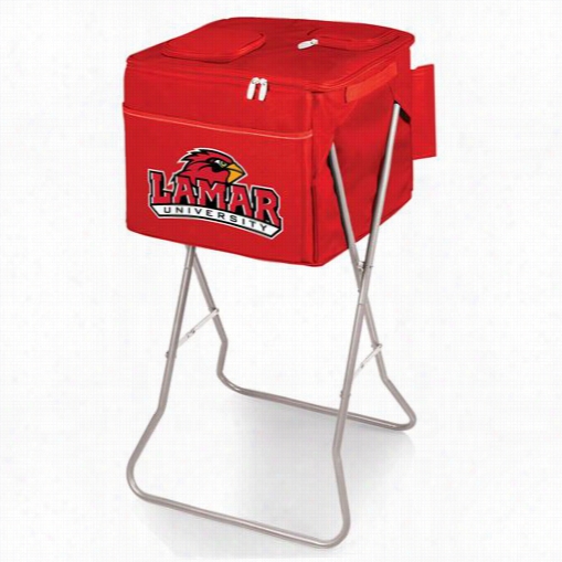 Picnic Time 780-00-100-1124-1 Party University Of Lamar Cwrdinals Digital Print Cube In Red