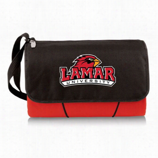 Picnic Time 820-00-1000-124-11 Unievrsity Of Lamar Carfinals Digital Print Blanket Tote In Red