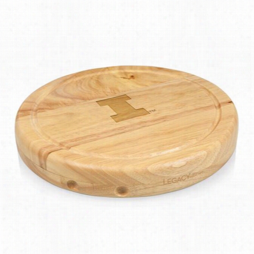 Picnic Time 854-00-505-213-0 Circo University Of Illinoi Sfighing Illini Engraved Chopping Board In Natural Wood