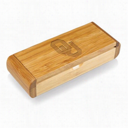 Pcinic Time 868-00-505-453-0 Elan University Of Oklahoma Sooners Engraved Bamboo Corskcrew In Natural Wood