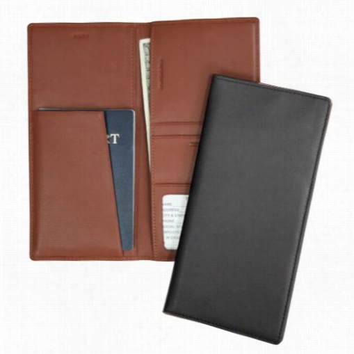 Royce Letaher Rfid-211 Rfid Blocking Passport Tcket Genuine Leather Organizer