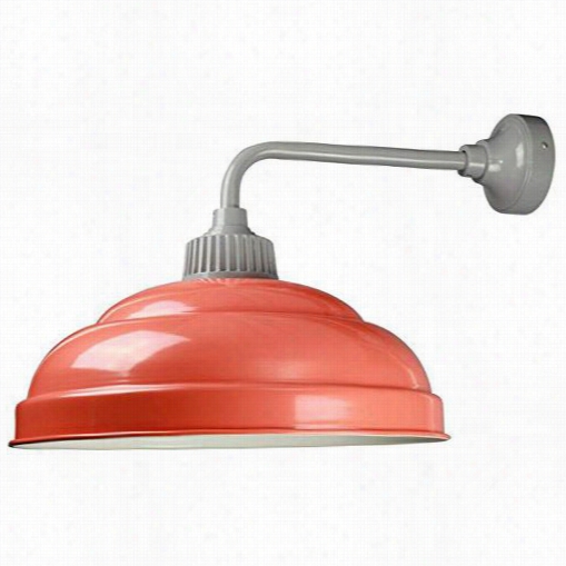 Anp Lighting Bru22-11-e31ut18-13 Urban Bistro 22"" 1 Light Outdoor Aluminum Waall Sconce In Cantaloupe/putty