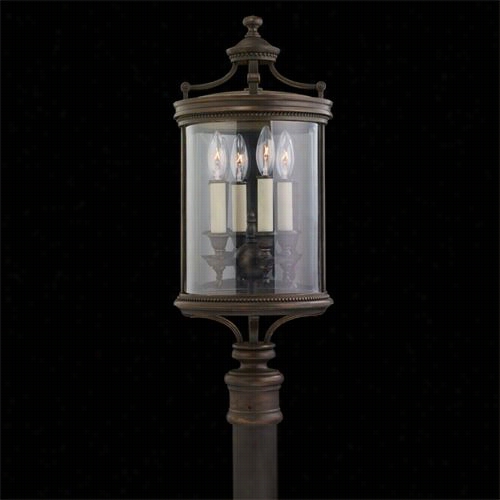 Fine Art Lamsp 559483 Louvre 4 Light Outdoor Post Light In Fine Bronze