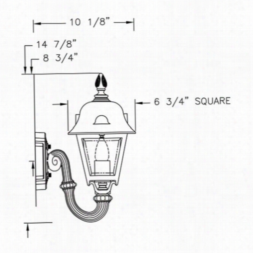 Hanover Lantern B56fsm Small Jefferson 60w 1 Light Exterior Wall Light