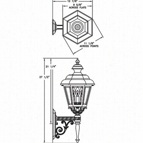 Hanover Lantern B9375 Mediumj Amestown 25w Per Socket 3 Light Outdoor Wall Ligt