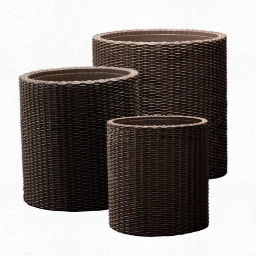 Keter 212171 Rattan Planter - Set Of 3