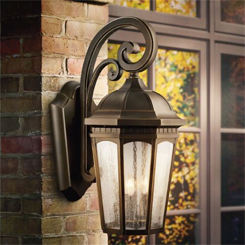 Kichler Lighting 11012rz Courtyard Traditionalf Luorescent Outdoor Wallf Ixture