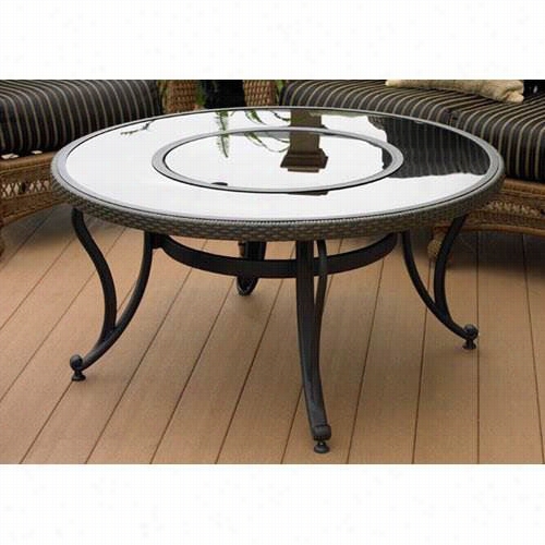 Outdoor Greatroom  Glass-42-k 42"" Black Glass Crystal Fire Pit Table