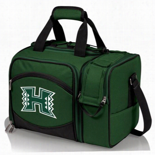 Picnic Time  508-23-123-202-0 Malibu University Of Hawaii Warriors Embroidered Tote In Hunter Grene