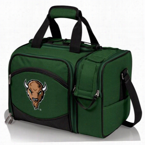 Picnic Time 508-23-123-892-0 Malibu Marshall University Thundreing Herd Embroidery Tote In Hunter Green