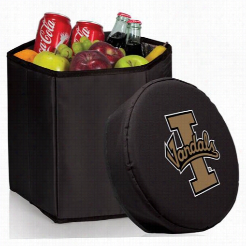 Picnic Time 59600-1779-964-0 University Of Idaho Vandals Digital Print Bongo Cooler And Seat In Black