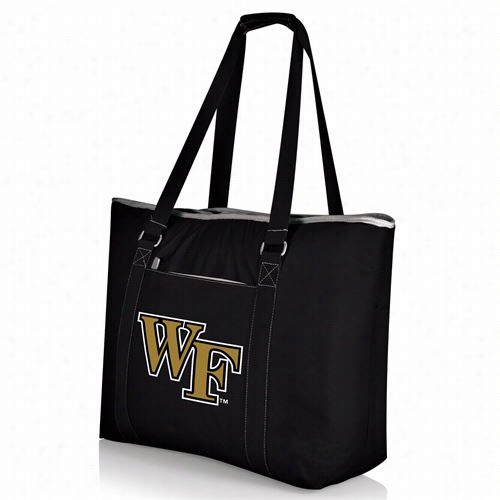 Picnic Time 598-00-175-614-0 Tahoe Wwke Forest Demon Deacons Digiatl Print Cooler Tote In Black