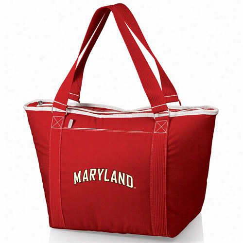Picnic Itme 619-00-100-312-0 Topangaa U Of Maryland Terrapins Embroiderdd Cooler Tote  In Red