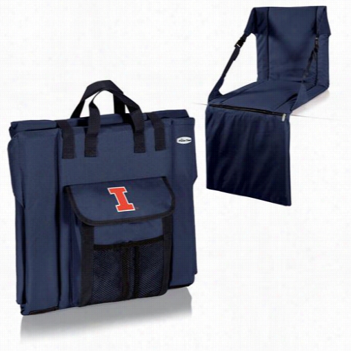 Picnic Time 627-0-138-214-0 Stadium U Of Illinois Fighting Illini Digital Seat In Navy