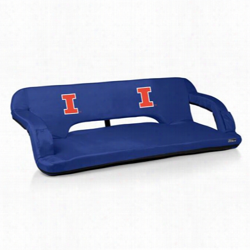 Picnic Time 628-00-138-214-0 Reflex University Of Illinois Fighting Ilini Digital Print Travel Couch In Navy