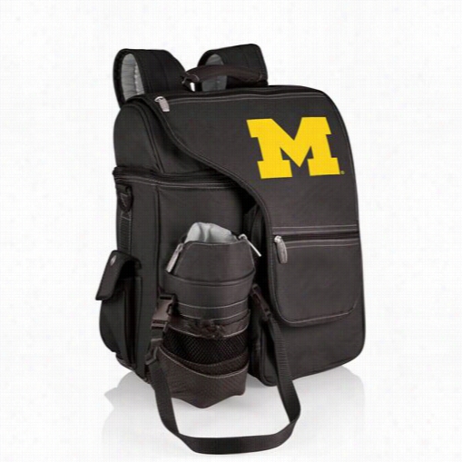 Picnic Time 641-00-175-344-0 Turismo University Of Michigan Wolverines Digital Print Backpack In Black