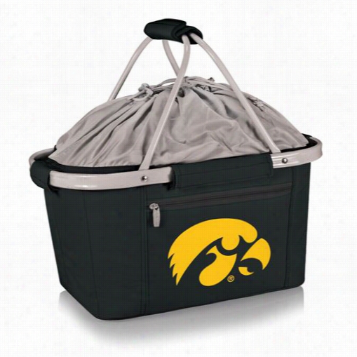 Picnic Time 645-00-17-5224-0 Mettro Seminary Of Learning  Of Iowa Hawkeyes Digital Print Basket In Black