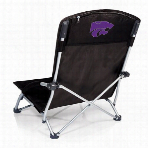 Picnic Time 792-00-175-254-0 Tranquility Kansas State Wildcats Digital Print Chair In Black