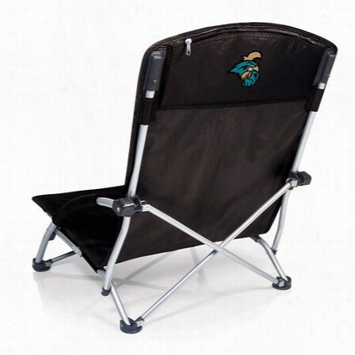 Picnic Time 792-00-175-734-0 Tranquility Coastal Carolina Chanticleers Digital Newspaper Chair  In Black