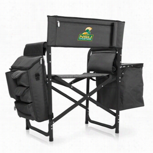 Picnic Time 807-00-679-974-0 Norfolk State University Spartans Digital Print Fusion Chair In Dark Grey/lack