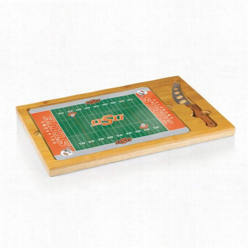 Picnict Ime9  10-00-505-464-0 Icon Oklahoma State Overawe Lad Digi Tal Print Football Cutting Ch Eese Tray In Ntaural Wood