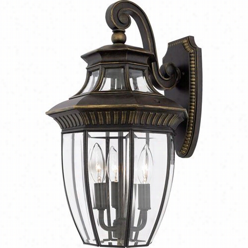 Quoizel Gt8981ib Georgetow N3 Light Outdoor Wall Sconce  In Imperialb Ronze