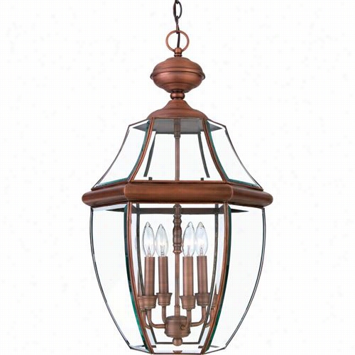 Quoizel Ny1180ac Newbury 4 Light Oudkorp Endannt In Aged Copper