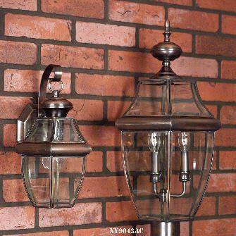 Quoizel Ny9043ac Newbury  3 Light Outdoor Post Ight In Aged Copper