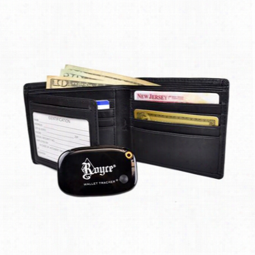 Royce Leather Rftr-110 Gps Tracking And Rfid Blocking Genuine Leather Bifold 'freedom' Wallet