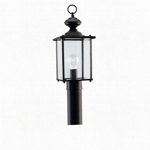 Sea Gull Lighting 8257-12 Jamestowne 1 Light Outdoor Post Lantern Black