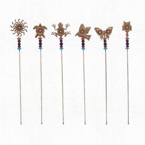 Woodland Imports 26828 Creatiive Metal Bead Garden Stake