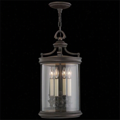 Fine Art Lamps 53828 2 Louvre 4 Light Outdoor Hanging Lantern In Fine Bronze