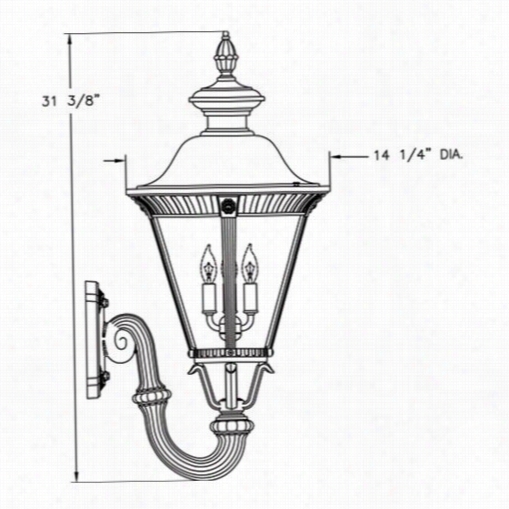 Hanover Lanter N B534fsm Medium Stockholm 25w Per Socket 4 Whitish Outdoor Wall Light