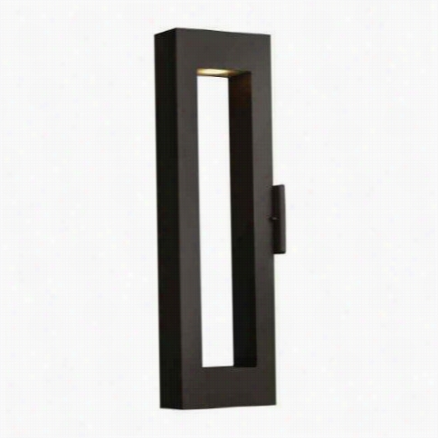 Hinkley Lighting 1644sk-led Atlantis Large 2 Light Outdoor Wall Sconce In Satin Black