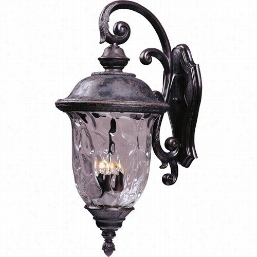 Maxi M Lighting 40498wgob Carraige House Vx 31""h 3 Light Outdoor Wall Mount I Oriental Bronze