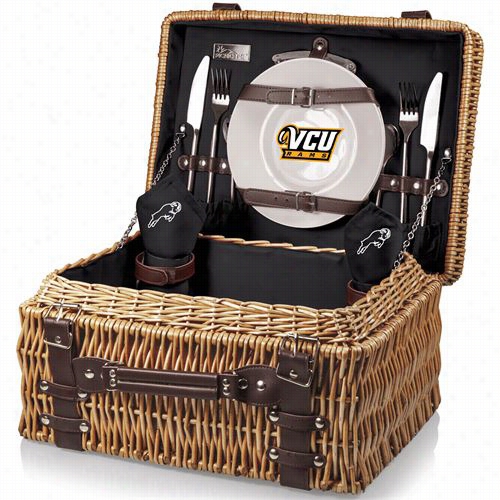 Picnic Time 2084-0-179-954-0 Champion Virginia Commonwealth Rams Digital Print Basket Im Black