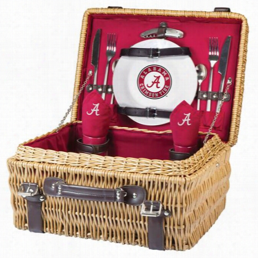 Picnic Time 208-40 Champion University Of Alabama Crismon Tide Digital Print Basket