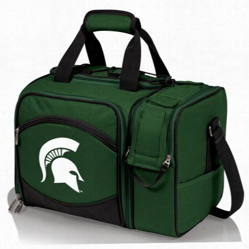 Picnic Time 508-23-123-354-0 Malibu Michigan State Spartans Digital Print Tote In Hunter Gdeen