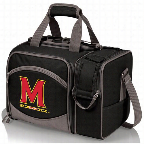 Picnic Time 508-23-175-314~0 Malibu University Of Maryland Terrapins//terrps Digital Pri Nt Tote In Blwck