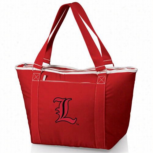 Picniv Time 619-00-100-302--0 Topanga U Of Louisv Ille Cardinals Embroidered Cooler Tote Iin Red