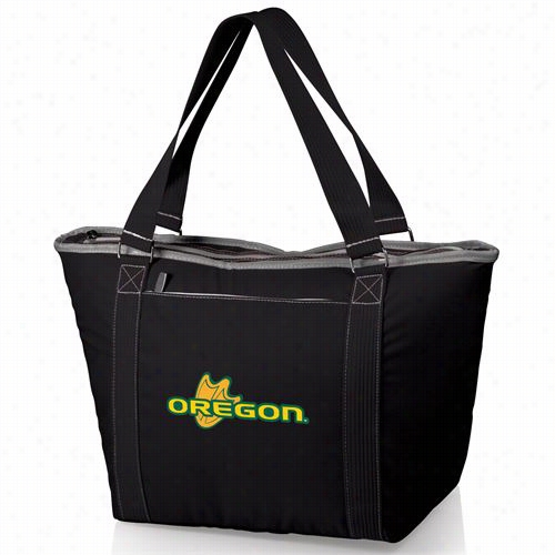 Picnic Time 619-00-175-472-0 Topanga U Of Oregon Ducks Embroidered Cooler Tote In Black