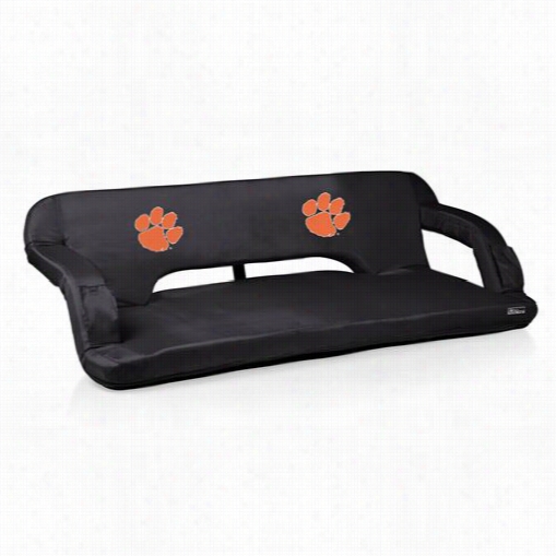 Picnic Time 628-00-197-104-0 Reflex Clemson University Tigers Digital Print Journey Couch In  Black