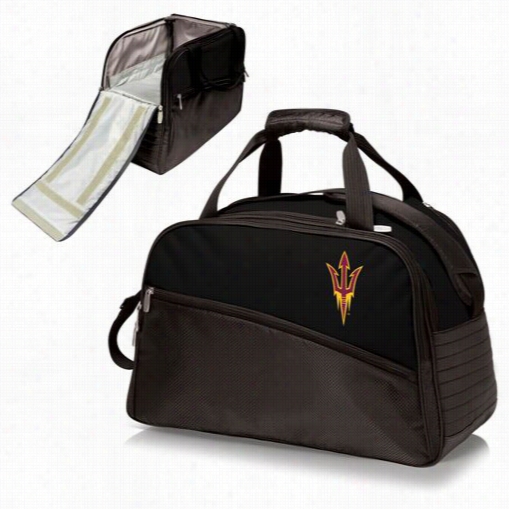 Picnic Time 671-00-175-204-0 Stratus Arizona Express  Sundevils Digital Print Uffel Bag In Black