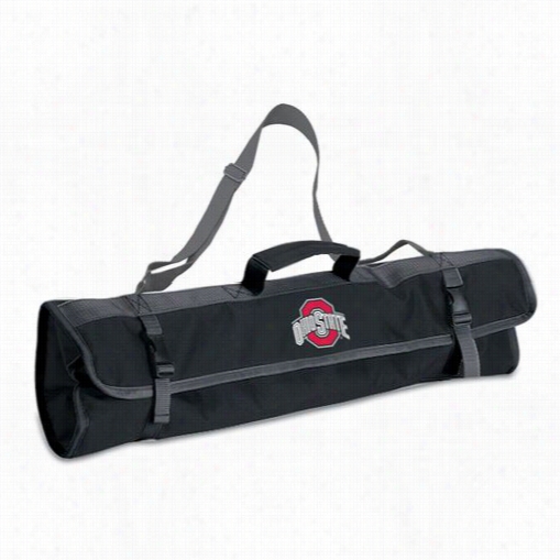 Picnic Time 749-03-175-442-0 Ohio State Buckeyes Embroidery Bbq Tote In Black