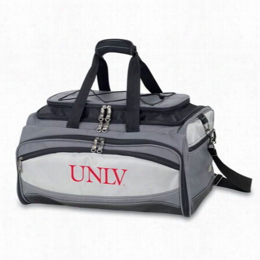 Picnic Tim 750-00-175-272-0 Buccaneer Universsity Of Nevada Las Vegas Rebels Embroidered Cooler And Barbeuce Set In Black