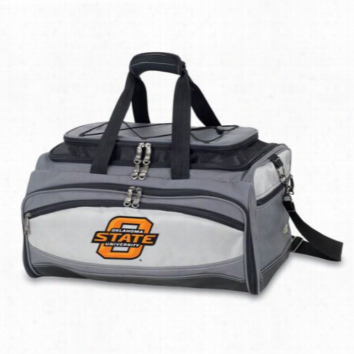 Picnic Time 750-00-175-464-0 Buccaneer Oklahoma State Cowboys Digital Print Cooler And Barbecue Set In Bllack